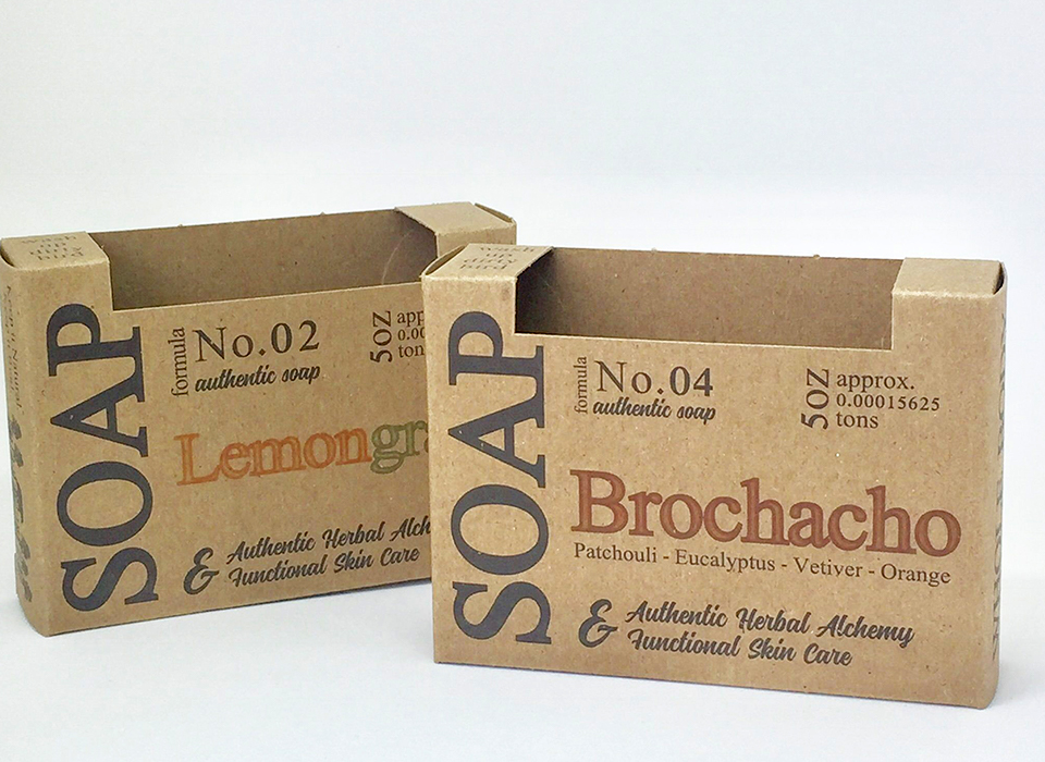 Kraft Soap Boxes with cutout