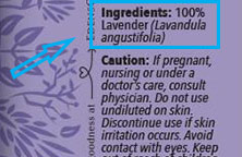 lavender essential oil label