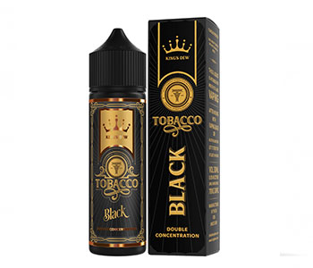 Black rectangular box from Tabacco Black and an e-liquid container.