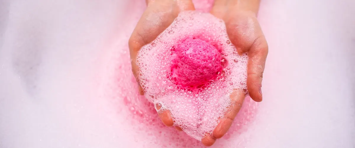 pink bath bombs