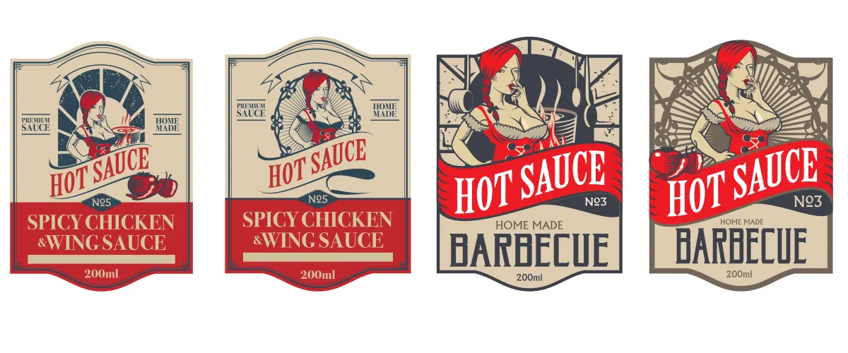 sauce labels design