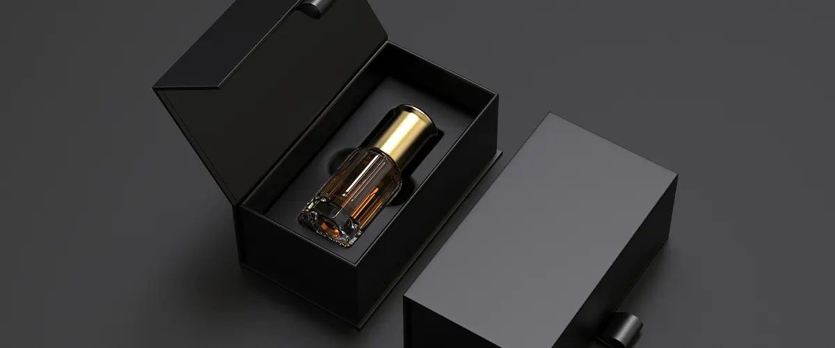 small bottle in black box