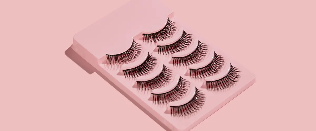 display of cosmetic lashes