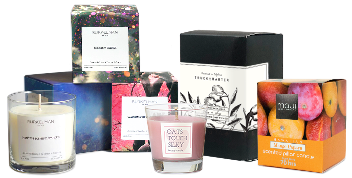 Candle boxes presentation