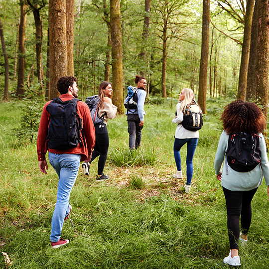 Young People in Forest