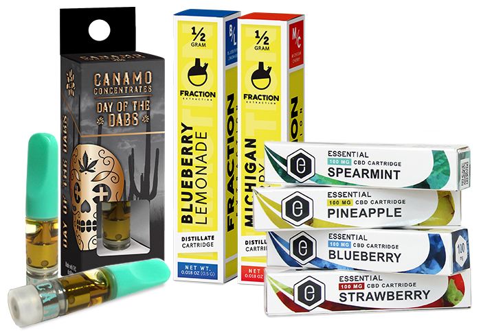 Vape cartridge packaging presentation