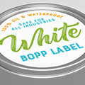 white bopp labels